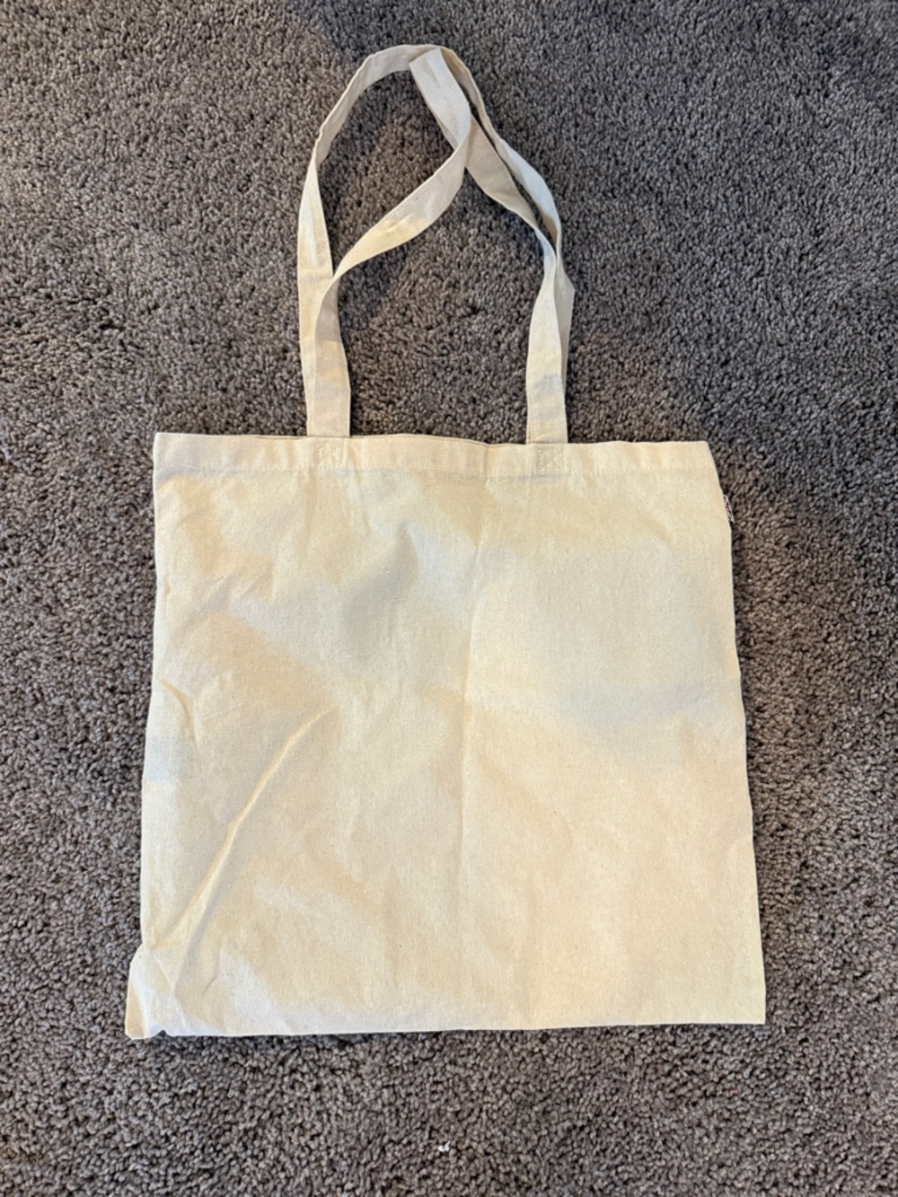 Everyday Cream Canvas Tote with Long Shoulder Straps